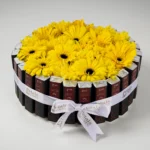 Sunshine Flowers & Chocolate Cake