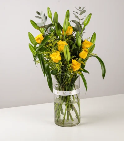 Spring Petals Flower Vase Arrangement
