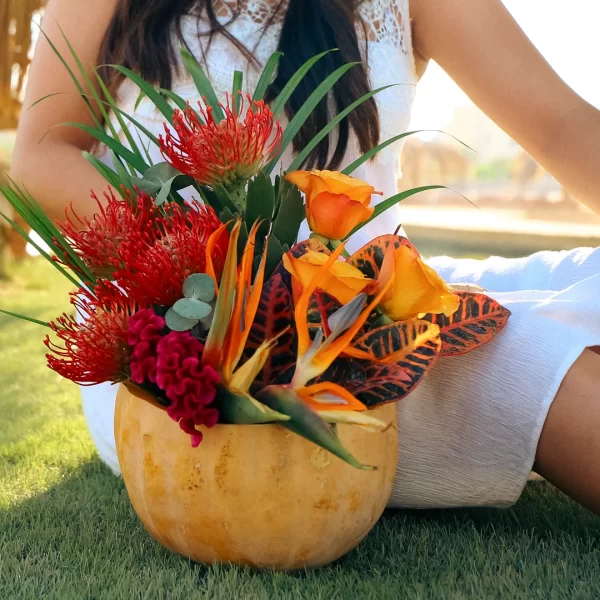 Forbidden Pumpkin Flower Arrangement