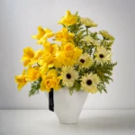 Golden Heart Flower Vase